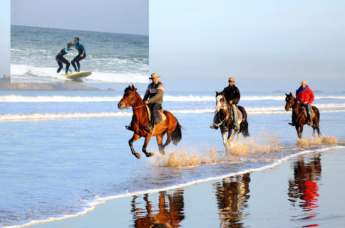 1h de cours de surf à Essaouira + 1h de balade à cheval