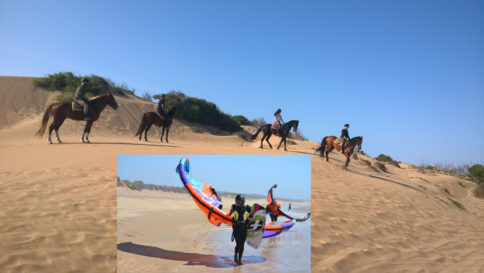 3 demi-journées (9h) de Kitesurf en cours collectif à Essaouira + 3h de balade à cheval